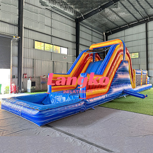 Gran oferta, carrera de obstáculos Ninja Warrior para niños, carrera de obstáculos de agua inflable, carrera de obstáculos inflable para niños - Product Image 2