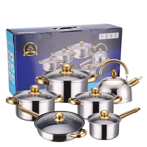 <span class=keywords><strong>12</strong></span> Mảnh chậu Bộ không dính <span class=keywords><strong>Cookware</strong></span> nhà bếp nấu ăn nồi Set không dính <span class=keywords><strong>Cookware</strong></span> Set thép không gỉ với Ấm đun nước bền vững - Product Image 4