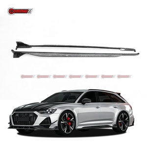 สเกิร์ตข้างคาร์บอนไฟเบอร์แห้ง PAK สำหรับ Audi RS6 C8 Avant ชุดแต่งสเกิร์ตข้างน้ำหนักเบาเพิ่มประสิทธิภาพ - Product Image 4