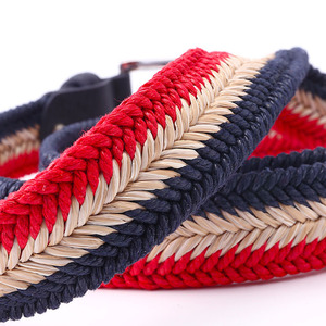 <span class=keywords><strong>Ceinture</strong></span> en toile <span class=keywords><strong>tressée</strong></span> décontractée pour <span class=keywords><strong>homme</strong></span> et femme avec boucle en alliage à motif d'arête de poisson - Product Image 3
