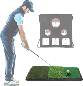 3-In-1 Gras Rubberen Mat Raken Mat Rubberen Zool Golf Oefenmatten Buiten Indoor