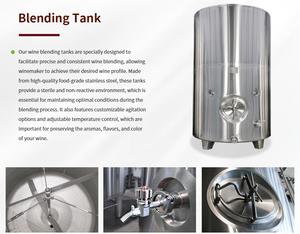 ถังหมักไวน์สแตนเลสขนาด 500 ลิตร พร้อมมอเตอร์ควบคุมด้วย PLC และถังแรงดันสำหรับควบคุมอุณหภูมิและความดันอัตโนมัติ - Product Image 6