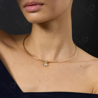 Collier minimaliste Gemnel en argent 925, fin et simple, pour tous les jours, à superposer, pièce essentielle pour un look décontracté ou affirmé
