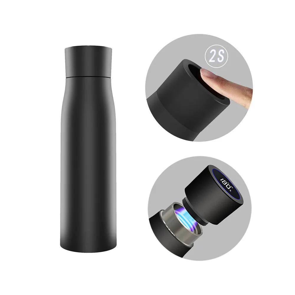 New Trending 2024 Electronic UV-C Water Purifier Self Cleaning Stainless Steel Insulated Water Bottle