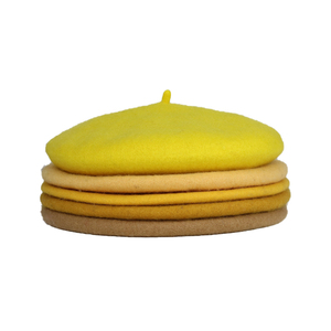 Berretto Invernale da <span class=keywords><strong>Donna</strong></span> alla Moda, Ultimo Stile in Lana Ricamata, Cappello Giallo per Feste e Outfit Casual - Product Image 1