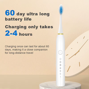 Brosse à dents électrique intelligente avec écran affichant l'heure et le mode pour les soins bucco-dentaires quotidiens, routine matinale, TikTok - Product Image 1