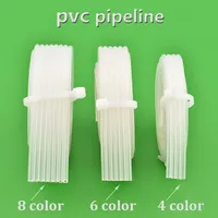 Tuyau d'encre CISS de 1 mètre, 4, 6 ou 8 couleurs, tube PVC + coude de tube + bouchon en caoutchouc, kits d'accessoires et pièces CIS CISS