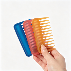 ミニプラスチック長方形ワイド歯メンズコームポータブル旅行オイルヘアスタイリング理髪ヘアコームバスルームツールアクセサリー - Product Image 5