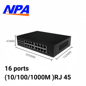 <span class=keywords><strong>Switch</strong></span> Jaringan Gigabit Ethernet 16 Port 10/100/1000Mbps Plug and Play, Dapat Ditumpuk & QoS untuk Kamera IP NVR, Tersedia - Product Image 3