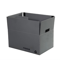 Boîte de rangement pliable en plastique recyclable, bac organisateur écologique pour tri domestique, logistique, manutention, bougies et autocollants