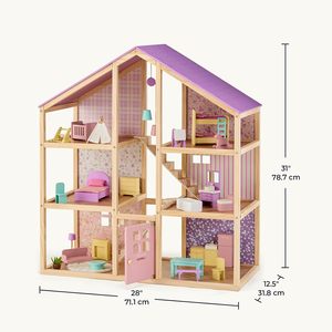 <span class=keywords><strong>Casa</strong></span> delle Bambole in Legno per Bambine - 6 Stanze, <span class=keywords><strong>Casa</strong></span> delle Bambole Fai-da-Te <span class=keywords><strong>con</strong></span> 31 Pezzi di Mobili e Accessori - Product Image 3