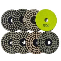 Tampon de polissage diamanté JDK 100MM haute granulométrie, 7 étapes, pour polissage à sec du quartz et du granit, compatible avec les meuleuses d'angle, OEM personnalisable