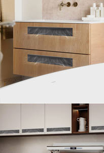 Grille de ventilation double face en alliage d'aluminium pour porte d'armoire de cuisine, design moderne, trous de ventilation décoratifs, couvercle en filet - Product Image 6