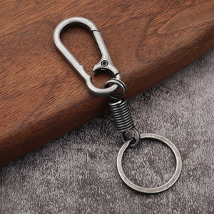 Heavy Duty Spring Metal Keychain for Men Creative Car Keyring Waist Hanging Hook Belt Clip Key <b>Holder</b> Gift Wholesale Bulk - Product Image 3