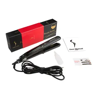 Top Sale Industrial Professional Ceramic Steampod PTC Fast Heating Element Strong Steam Hair Straightener