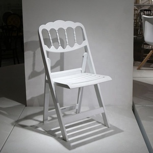 Chaise pliante en plastique PP blanc pour salle à manger, <span class=keywords><strong>mariage</strong></span>, événement, fête, <span class=keywords><strong>location</strong></span> - Product Image 2