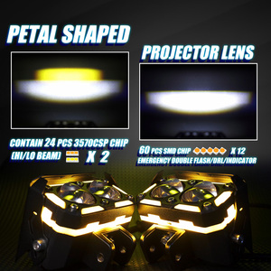 MOTOLED <span class=keywords><strong>Mini</strong></span> feux auxiliaires de conduite pour <span class=keywords><strong>moto</strong></span> AC DC 60w 70w 80w 100w 200w pour <span class=keywords><strong>Yamaha</strong></span> aerox 155 led pièces accessoires - Product Image 2