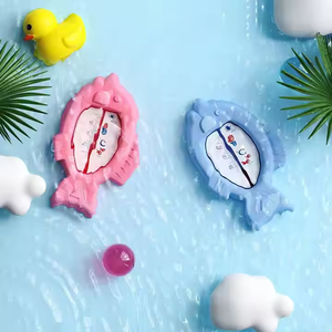 Mingle termometer kamar mandi bayi, mainan ikan bentuk ikan digital mengapung waktu mandi kalibrasi - Product Image 3