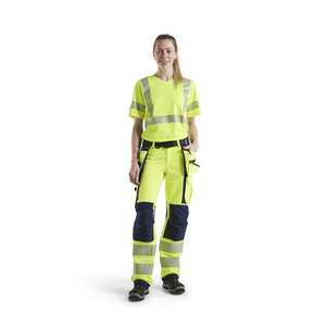 BLAKLADER - 719716423389D24 Pantalon haute visibilité pour femme avec stretch dans les 4 sens Jaune/Bleu marine-EAN 7330509729557 HI-VIS WORKWEAR - Product Image 3