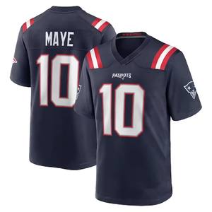 Neue Saison New England 10 Drake Maye 12 Brady Bestickte Shirts American Football Trikots Kurzarm Übergröße Merkmale - Product Image 2
