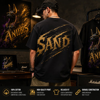 T-shirt Anubis à col rond et manches courtes, 100 % coton 220 g/m², imprimé par transfert thermique, coupe classique, personnalisable, fournisseur en gros