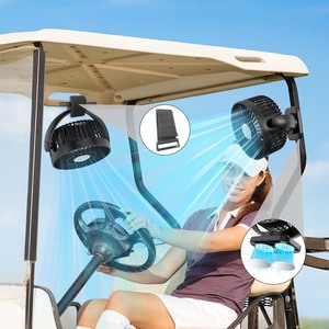 Golf Cart Fan USB Rechargeable Magnetic Mount Brushless Motor 12H Battery For Car Yacht Outdoor Use - Product Image 1