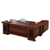 Bureau de direction en bois au design moderne, extensible avec armoire de rangement pour bureau à domicile et usage commercial