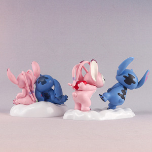 Figuras de Pareja de <span class=keywords><strong>Lilo</strong></span> y Stitch, Stitch de San Valentín, Lindos Personajes Coleccionables, Decoraciones de Escritorio - Product Image 4