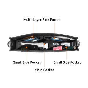 กระเป๋าผ้าขนาดใหญ่สำหรับจัดระเบียบกระเป๋า Speedy <span class=keywords><strong>Tote</strong></span> ทำจากผ้าสักหลาด ใช้จัดเก็บของได้หลากหลาย ใช้เป็นกระเป๋าใส่เครื่องสำอาง หรือใส่ในกระเป๋าถือ - Product Image 3