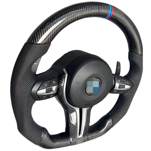 พวงมาลัยหุ้มหนังคาร์บอนไฟเบอร์ปรับแต่งได้สำหรับ BMW 3 5 6ชุด <span class=keywords><strong>F10</strong></span> F15 F31 F21 F46สไตล์สปอร์ต - Product Image 4