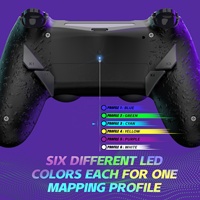 EXtremeRate Kit de remapping avec boutons arrière texturés noirs, version Type-C Dawn, pour manette PS4 Slim Pro JDM-040/050/055