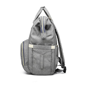 กระเป๋าใส่ผ้าอ้อมสำหรับคุณแม่กระเป๋าผ้าอ้อมใหม่ LEQUEEN อินเตอร์เฟซ USB สำหรับคุณแม่กระเป๋าเป้สะพายหลังเปลี่ยนผ้าอ้อมกันน้ำกระเป๋าผ้าอ้อมเด็กเดินทางขนาดใหญ่ - Product Image 4