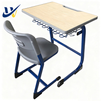 Meubles de classe scolaire en acier de haute qualité au design moderne - Ensemble de chaise et de bureau pour étudiants réglables en hauteur pour les institutions