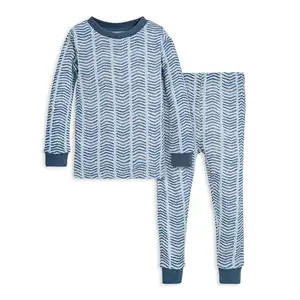 Пижама для маленьких мальчиков, футболка и брюки, комплект из 2 предметов, 100% из органического хлопка