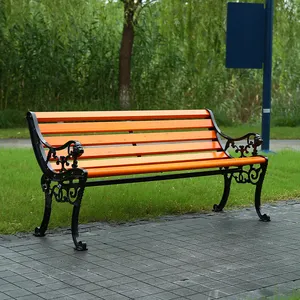 Cadeira de madeira para uso em parques e vilas, Martes SZ1501 de qualidade premium, para duas ou três pessoas, para jardim e pátio, assento de madeira