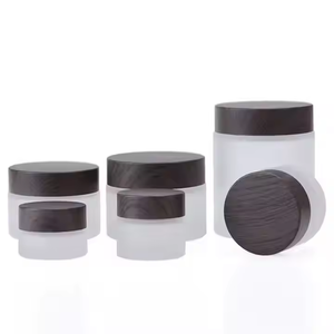 Envase de Vidrio Transparente Esmerilado de Alta Calidad para Cosméticos, 30ml 50ml 60ml 100ml, para Crema Hidratante para el Cuidado de la Piel, con Tapa - Product Image 1