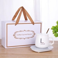 Chauffe-tasse intelligent électrique thermostatique en céramique minimaliste pour bureau, maison, rentrée scolaire – Idéal pour café et eau – Cadeau parfait
