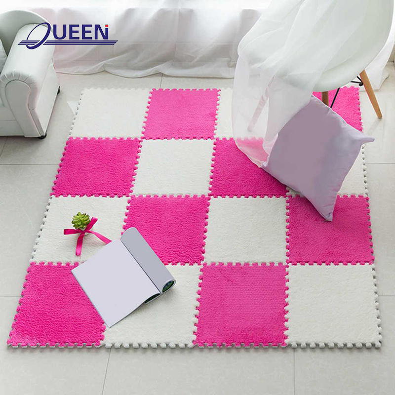 Amylove 36 Pcs Plush Foam Floor Mat Square Nterlockng Carpet Tles