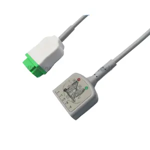 兼容GE/Marquete 11针心电图干线电缆，用于心电图引线鹰/太阳能/仪表板监视器的心电图电缆