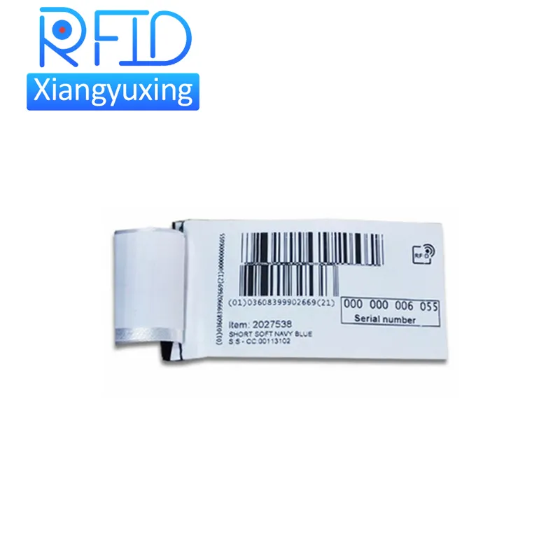 Inteligente rfid etiqueta de cuidado de lavado para prendas de vestir ISO14443A F08 nfc etiqueta de tela