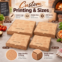 Boîte à pizza en carton ondulé de qualité alimentaire avec logo personnalisé imprimé, structure E-Flute isolante thermiquement - Anti-graisse