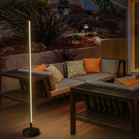 Estilo moderno al aire libre IP65 Solar LED camino jardín iluminación aluminio Solar lineal lámpara de pie nórdico minimalista lámpara de pie