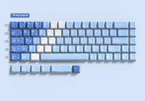 2025 nouvelle vente chaude multilingue Ice Queen thème blanc Keycaps PBT avec impression par transfert <span class=keywords><strong>de</strong></span> chaleur coréen <span class=keywords><strong>japonais</strong></span> avec sculpture latérale - Product Image 2