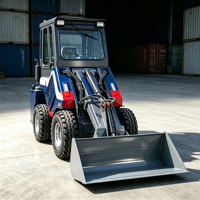 Loader Teleskopik Artikulasi Pabrik Sumber, Bersertifikasi CE, Mini Wheel Loader Teleskopik dengan Boom Hidrolik dan Lampiran Bucket
