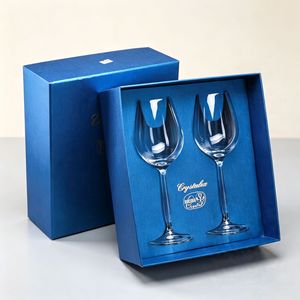 Crystalux <b>Wine</b> Glasses Set 301-400ml Bell Shape Stemmed <b>Goblets</b> For Presents - Product Image 1