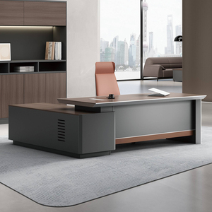 モダンボス工場モデルエグゼクティブコンピュータデスク特許取得済みデザイン木製パネル学校用拡張機能付き - Product Image 5