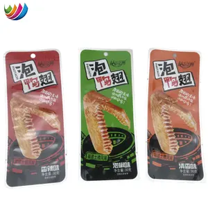 Customized Aluminum Foil Three-side Sealed Packaging Duck Chicken Claw Food Cooking Plastic Nylon Vacuum Bag