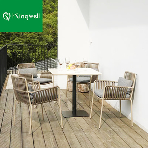 Hot Sale Factory Direct Garden Furniture Outdoor <strong>Aluminium</strong> Dinning <strong>Table</strong> and Bench Set with Cheap Price - Product Image 3