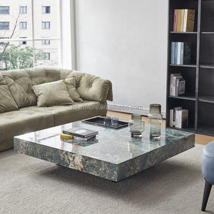 Muebles de Sala de Estar Modernos Italianos de Lujo, Mesa de Centro Cuadrada de Metal Personalizable, Ecológica y de Venta Caliente - Product Image 2