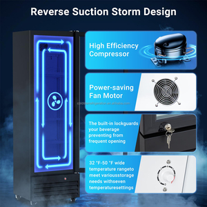 ตู้แช่เย็นแช่แข็งแบบสองประตูกระจก ควบคุมด้วยระบบดิจิตอล สำหรับเก็บน้ำแข็งเชิงพาณิชย์ ขนาดสั่งทำได้ตามต้องการ ขายส่ง - Product Image 3